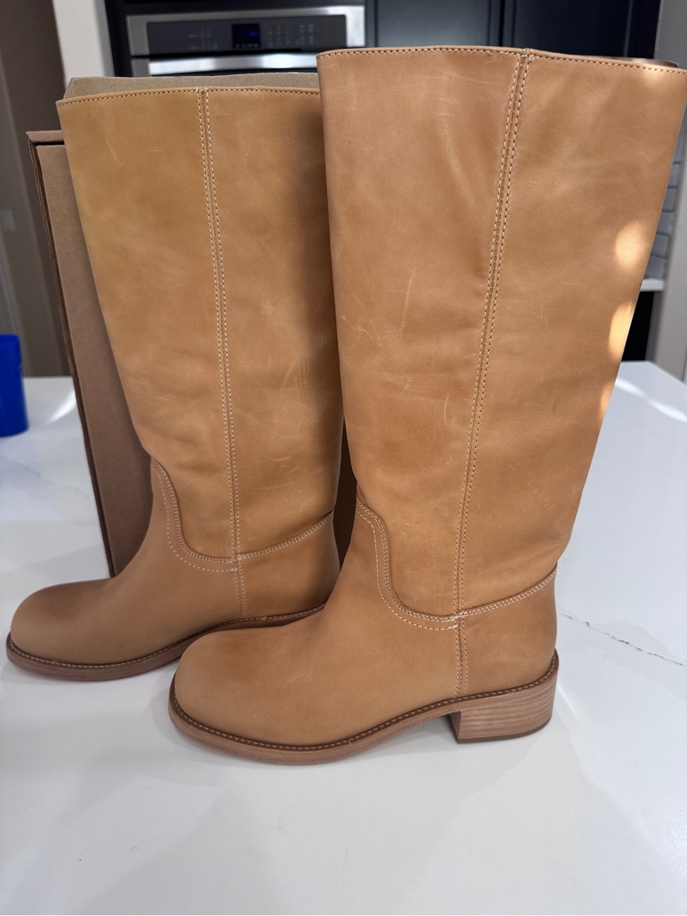 Steve Madden Women's Riggs Knee High Boot, Banana Leather